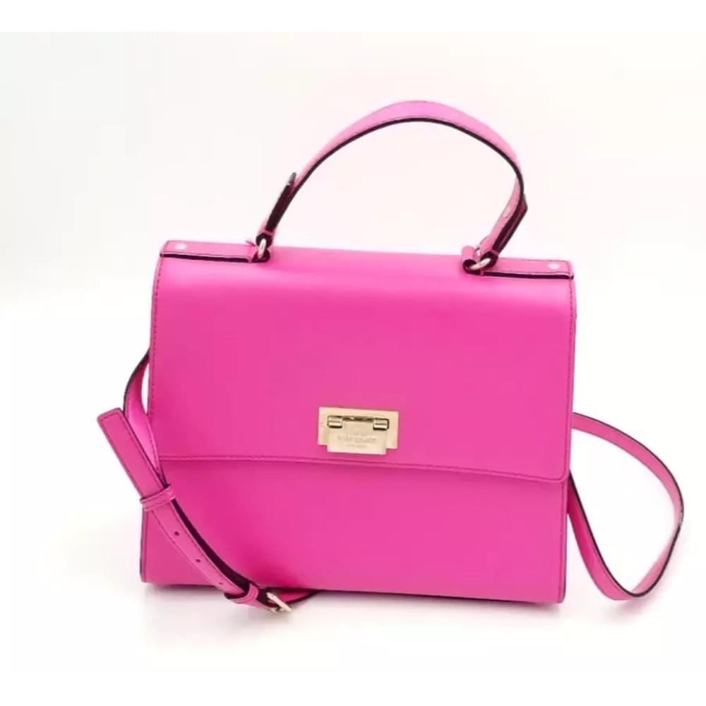 Kate Spade Doris Fuchsia Pink Satchel/Crossbody With Latch Closure Detail